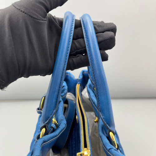Prada Large Gaufre Buckle Satchel Tessuto Nylon Blue Prada Large Gaufre Buckle Satchel Tessuto Nylon Blue