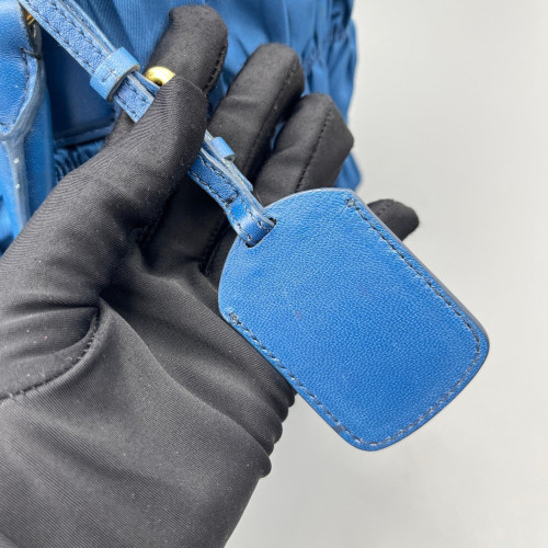 Prada Large Gaufre Buckle Satchel Tessuto Nylon Blue Prada Large Gaufre Buckle Satchel Tessuto Nylon Blue
