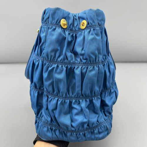 Prada Large Gaufre Buckle Satchel Tessuto Nylon Blue Prada Large Gaufre Buckle Satchel Tessuto Nylon Blue