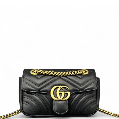 Gucci Mini GG Marmont Calfskin Black