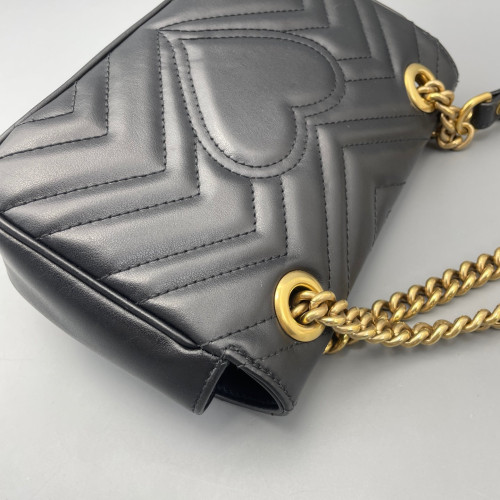 Gucci Mini GG Marmont Calfskin Black