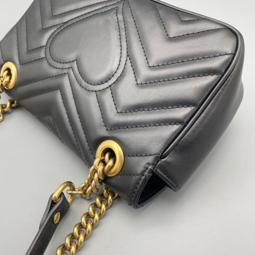 Gucci Mini GG Marmont Calfskin Black