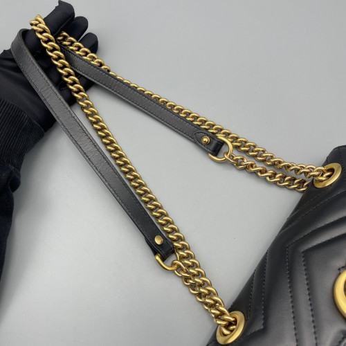 Gucci Mini GG Marmont Calfskin Black