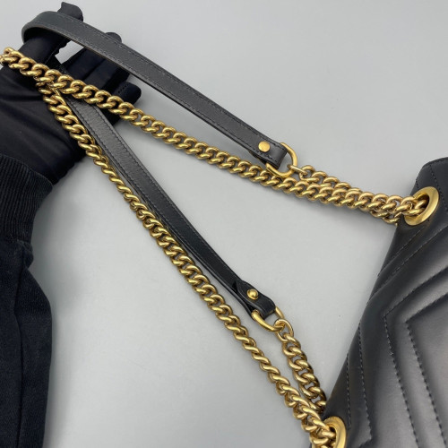 Gucci Mini GG Marmont Calfskin Black