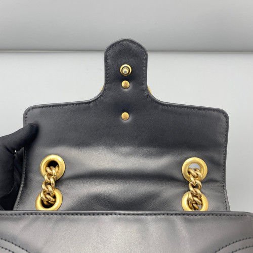 Gucci Mini GG Marmont Calfskin Black
