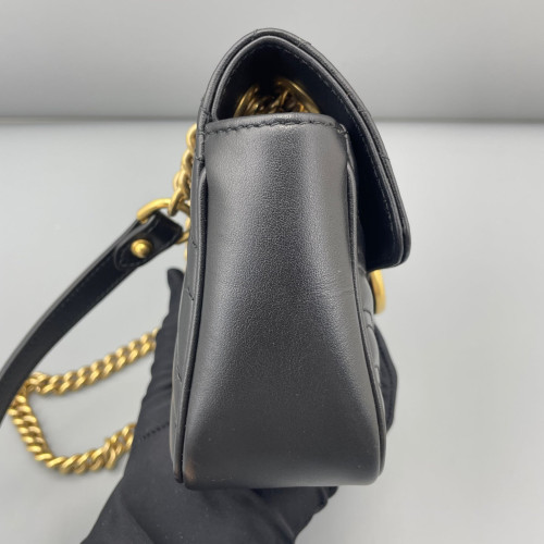 Gucci Mini GG Marmont Calfskin Black