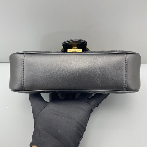 Gucci Mini GG Marmont Calfskin Black
