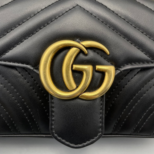 Gucci Mini GG Marmont Calfskin Black