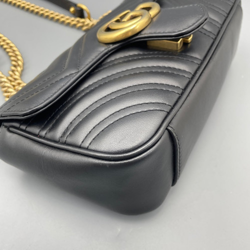Gucci Mini GG Marmont Calfskin Black