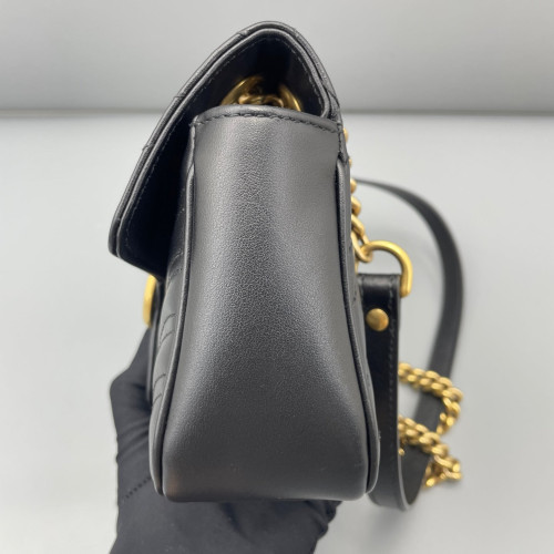 Gucci Mini GG Marmont Calfskin Black