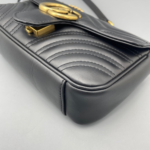 Gucci Mini GG Marmont Calfskin Black