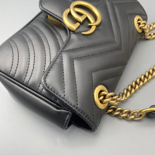 Gucci Mini GG Marmont Calfskin Black