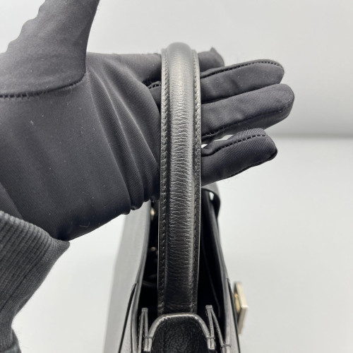 Balenciaga Two-Way Bag Grained Calfskin Black