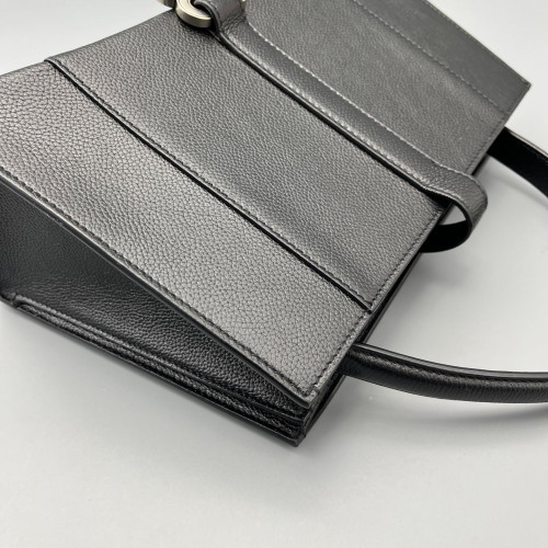 Balenciaga Two-Way Bag Grained Calfskin Black