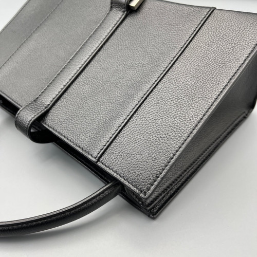 Balenciaga Two-Way Bag Grained Calfskin Black
