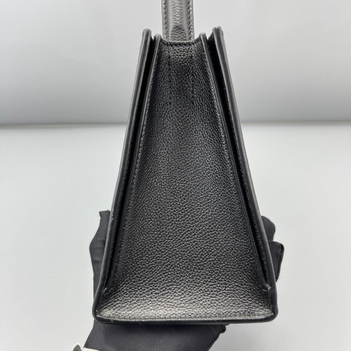 Balenciaga Two-Way Bag Grained Calfskin Black