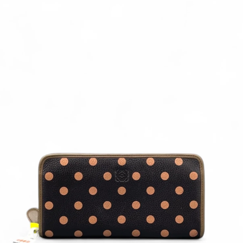 Loewe Continental Wallet Grained Calfskin Dark Brown Camel