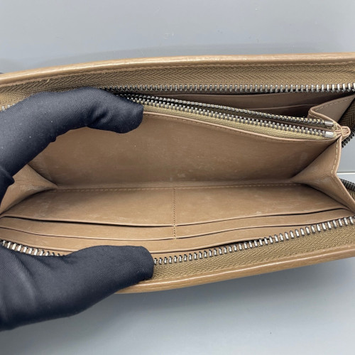 Loewe Continental Wallet Grained Calfskin Dark Brown Camel