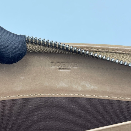 Loewe Continental Wallet Grained Calfskin Dark Brown Camel