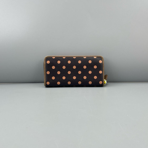 Loewe Continental Wallet Grained Calfskin Dark Brown Camel