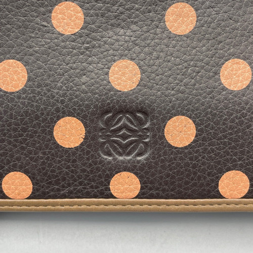 Loewe Continental Wallet Grained Calfskin Dark Brown Camel