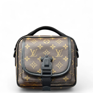 Louis Vuitton Messenger Monogram Canvas Calfskin Dark Brown Light Brown Black