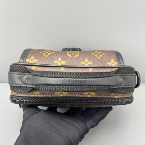 Louis Vuitton Messenger Monogram Canvas Calfskin Dark Brown Light Brown Black