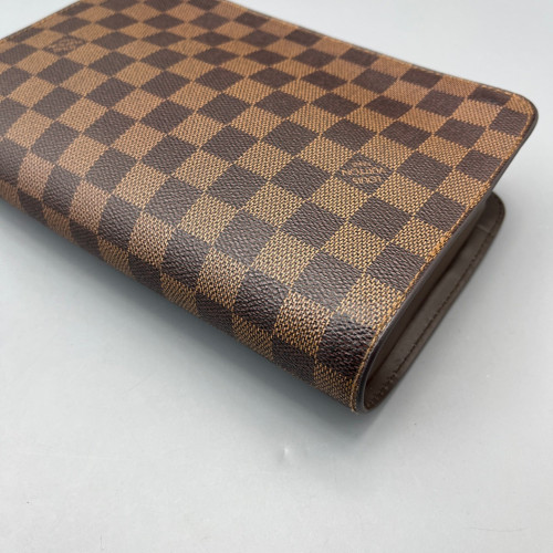 Louis Vuitton Pochette Saint Louis Clutch Damier Ebene Calfskin Dark Brown Light Brown