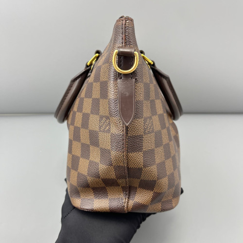 Louis Vuitton Siena Tote PM Damier Ebene Calfskin Dark Brown Light Brown