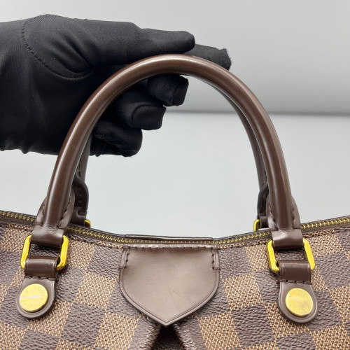Louis Vuitton Siena Tote PM Damier Ebene Calfskin Dark Brown Light Brown