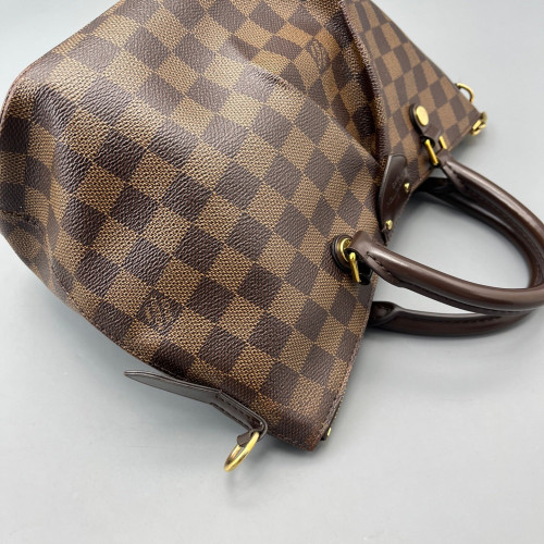Louis Vuitton Siena Tote PM Damier Ebene Calfskin Dark Brown Light Brown