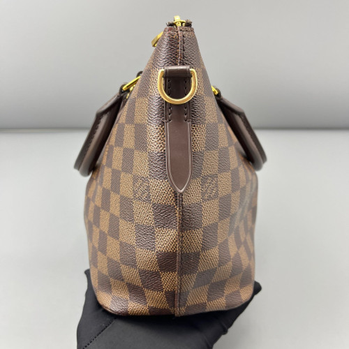 Louis Vuitton Siena Tote PM Damier Ebene Calfskin Dark Brown Light Brown