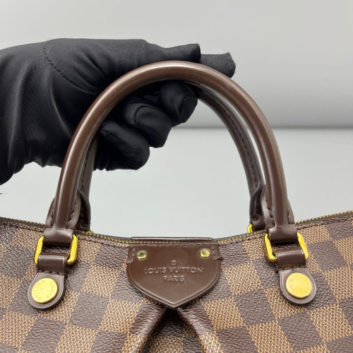 Louis Vuitton Siena Tote PM Damier Ebene Calfskin Dark Brown Light Brown