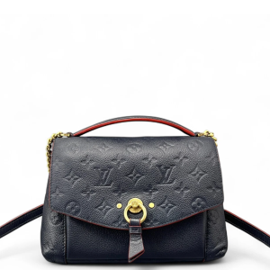 Louis Vuitton Messenger Empreinte Monogram Calfskin Dark Blue Red