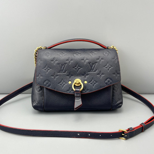 Louis Vuitton Messenger Empreinte Monogram Calfskin Dark Blue Red