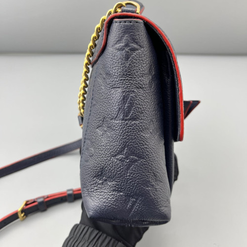 Louis Vuitton Messenger Empreinte Monogram Calfskin Dark Blue Red