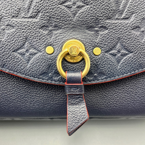 Louis Vuitton Messenger Empreinte Monogram Calfskin Dark Blue Red