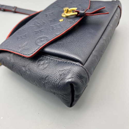 Louis Vuitton Messenger Empreinte Monogram Calfskin Dark Blue Red
