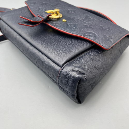 Louis Vuitton Messenger Empreinte Monogram Calfskin Dark Blue Red
