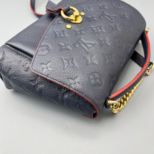 Louis Vuitton Messenger Empreinte Monogram Calfskin Dark Blue Red