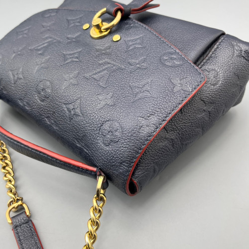 Louis Vuitton Messenger Empreinte Monogram Calfskin Dark Blue Red