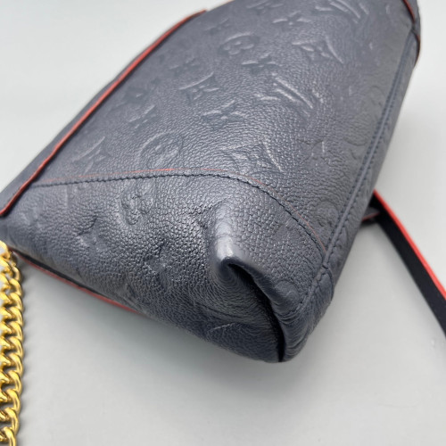 Louis Vuitton Messenger Empreinte Monogram Calfskin Dark Blue Red