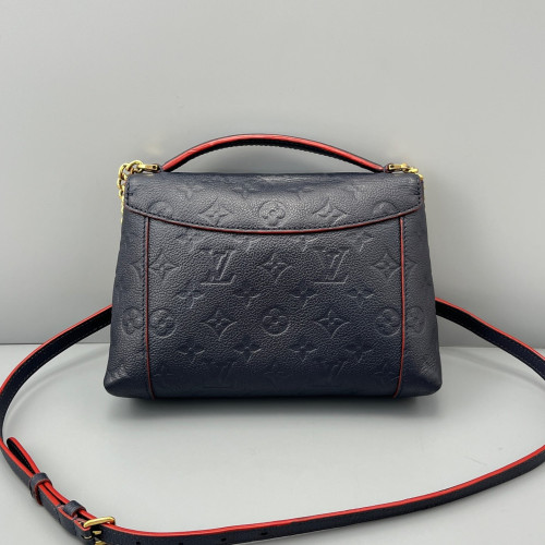 Louis Vuitton Messenger Empreinte Monogram Calfskin Dark Blue Red