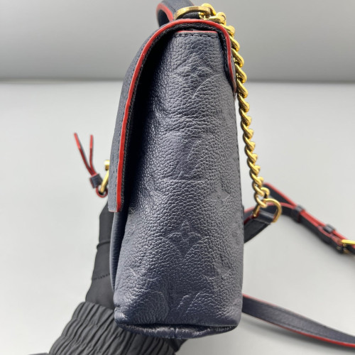 Louis Vuitton Messenger Empreinte Monogram Calfskin Dark Blue Red