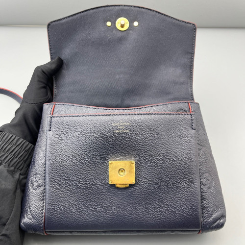 Louis Vuitton Messenger Empreinte Monogram Calfskin Dark Blue Red