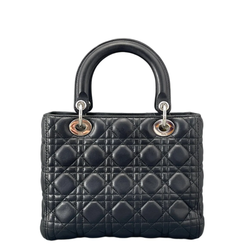 Dior Cannage Medium Lady Dior Lambskin Black