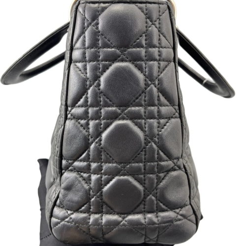 Dior Cannage Medium Lady Dior Lambskin Black