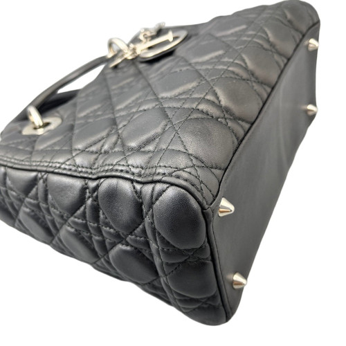 Dior Cannage Medium Lady Dior Lambskin Black