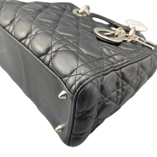 Dior Cannage Medium Lady Dior Lambskin Black