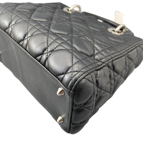 Dior Cannage Medium Lady Dior Lambskin Black